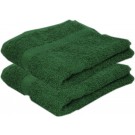 2x Luxe handdoeken donkergroen 50 x 90 cm 550 grams - Badkamer textiel badhanddoeken