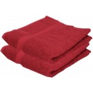 2x Luxe handdoeken wijnrood 50 x 90 cm 550 grams - Badkamer textiel badhanddoeken