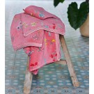 PIP Studio badgoed Les Fleurs roze - gastendoekje 30x50 cm