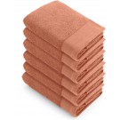 Walra handdoeken 50x100 Soft Cotton - 6-delig - Badhanddoeken 550 g/mÂ² - 100% Katoen - Handdoekenset Terra