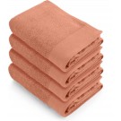 Walra handdoeken 60x110 Soft Cotton - 4-delig - Badhanddoeken 550 g/mÂ² - 100% Katoen - Handdoekenset Terra
