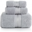 Luxe handdoeken â 3-delige set handdoek - hotelkwaliteit - grijs - 33 x 74 - 70 x 140 cm - 100 x 180 cm - badlaken - strandlaken - zachte kwaliteit - gastendoek - handdoek
