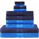 10-delige badstof handdoekenset met verschillende maten 4 x handdoeken, 2 x douchedoeken, 2 x gastendoekjes, 2 x washandjes - premium kwaliteit